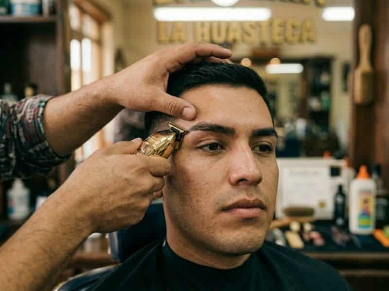 Diseno de cejas masculino con recortadora en Huejutla