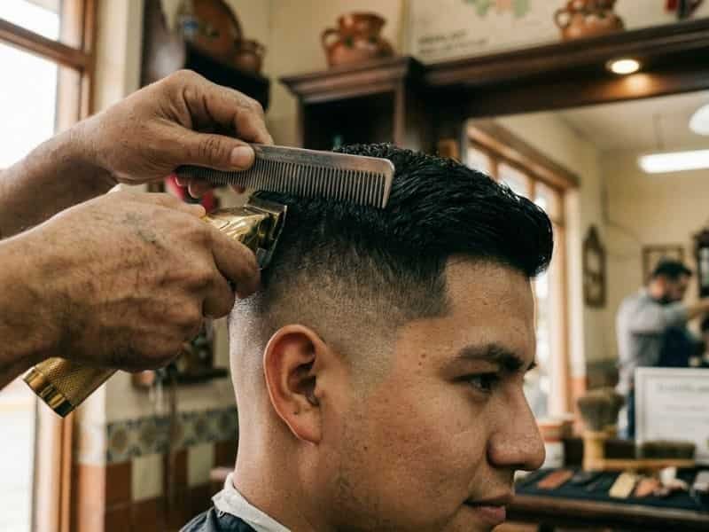 Corte de cabello fade para hombre hecho en Huejutla de Reyes